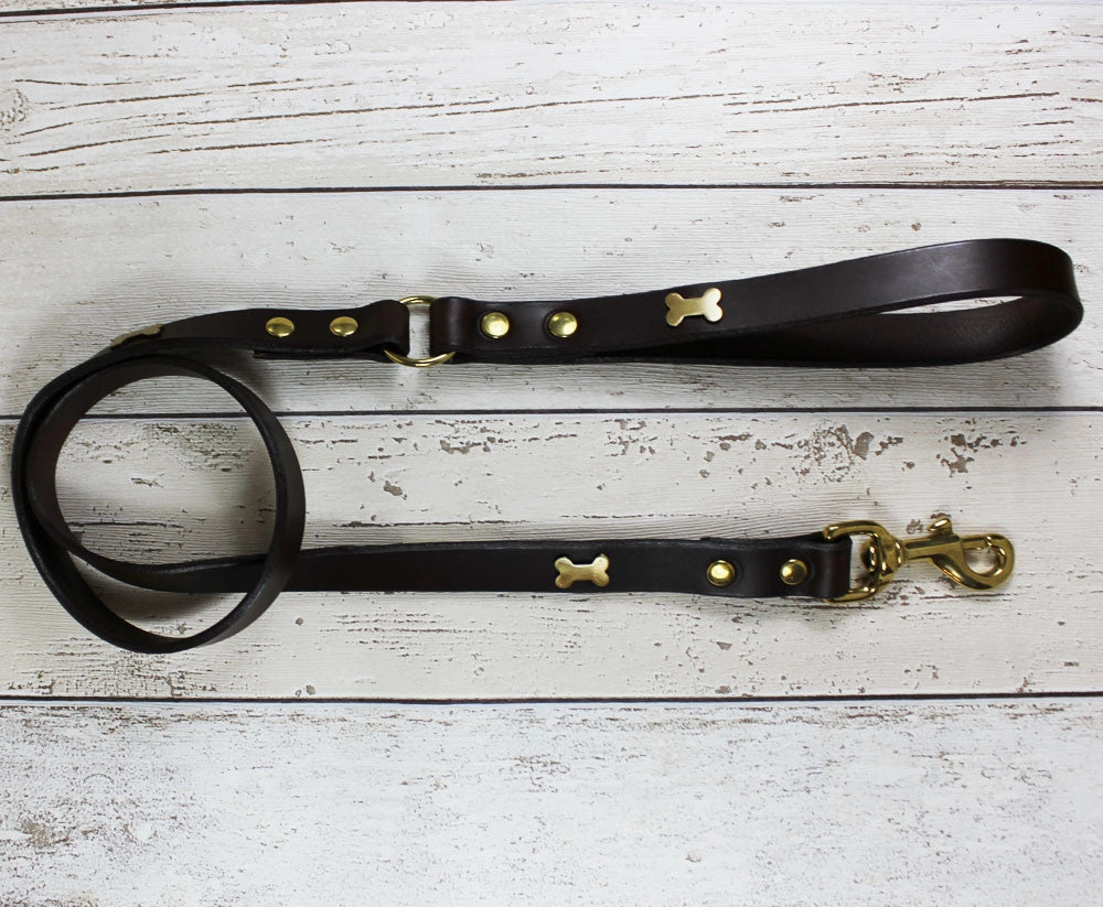Creatures Clothes Brown Bone Leather Lead