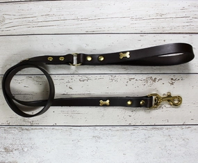 Creatures Clothes Brown Bone Leather Lead