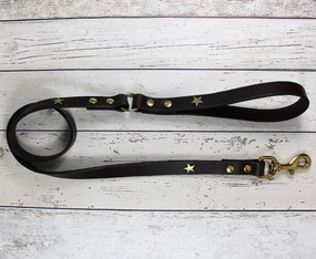 Creatures Clothes Brown Star Leather Lead