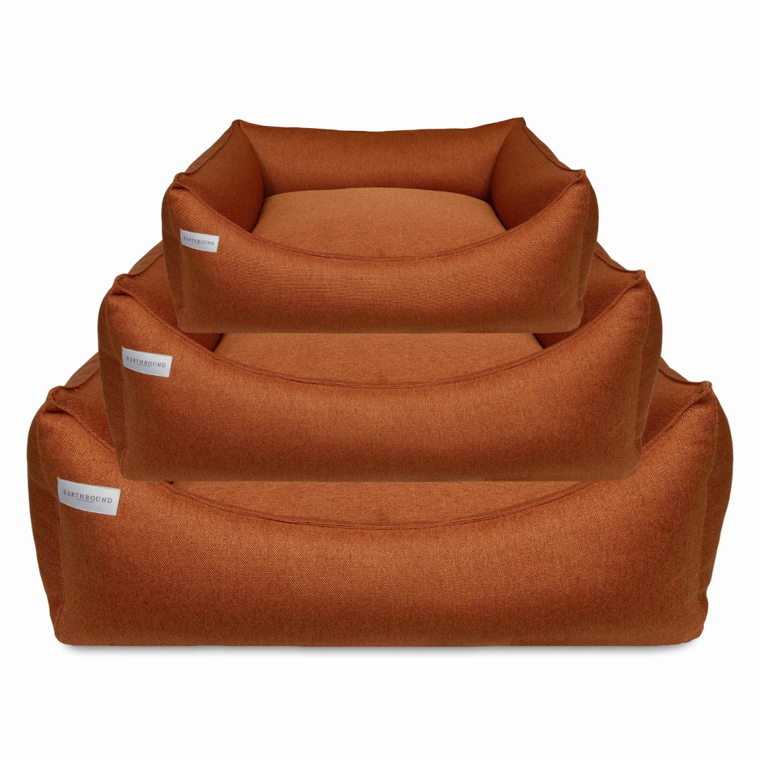 Earthbound Rectangular Camden Burnt Orange Dog Bed