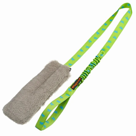 Faux Fur Squeaky Chaser Bungee by Tug-e-Nuff