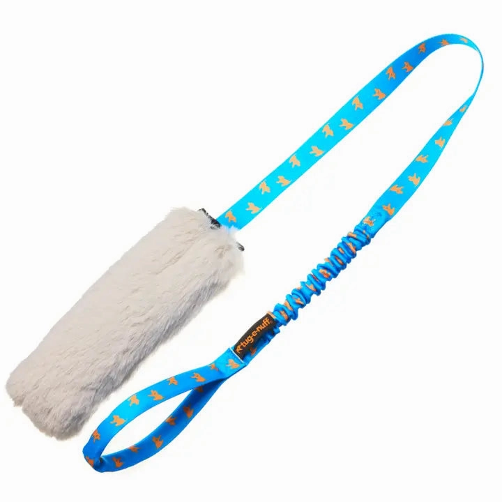 Faux Fur Squeaky Chaser Bungee by Tug-e-Nuff