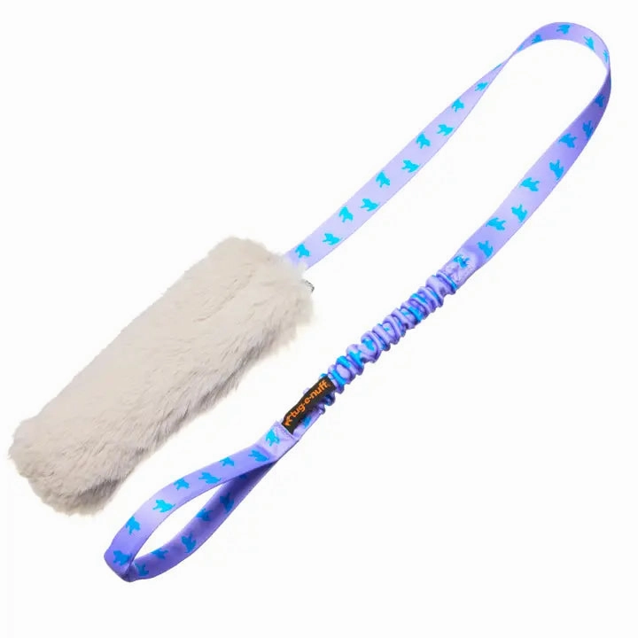 Faux Fur Squeaky Chaser Bungee by Tug-e-Nuff