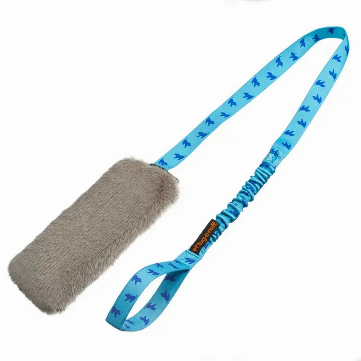 Faux Fur Squeaky Chaser Bungee by Tug-e-Nuff