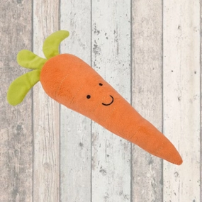 Foodie Faces Furry Carrot Dog Toy