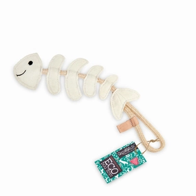 Green & Wilds Thin Lizzie Bone Fish Eco Dog Toy