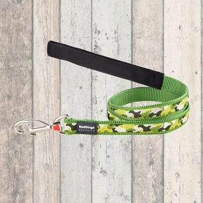 Green Camo Dog Lead by Red Dingo