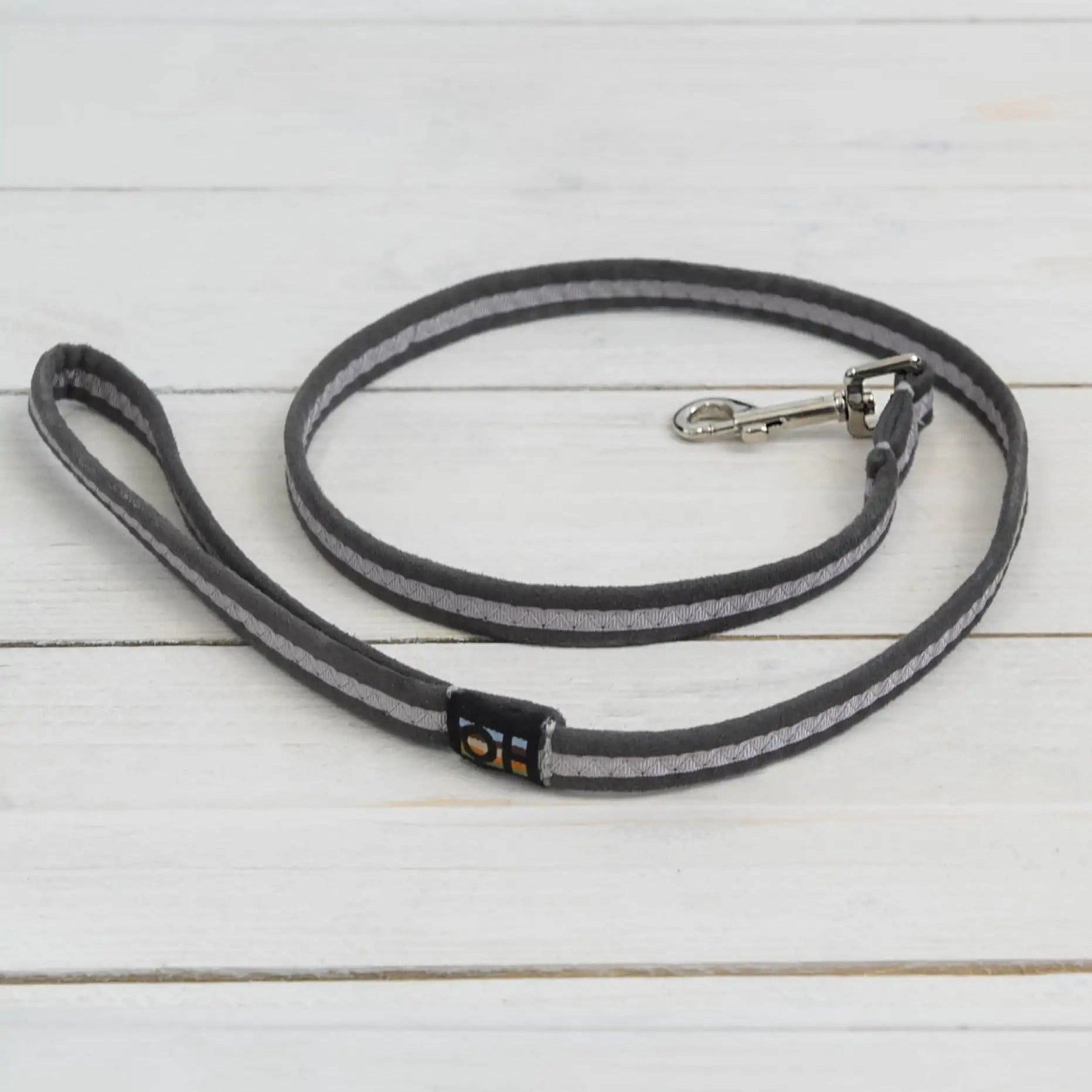 Grey Oscar and Hooch Dog Lead