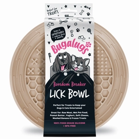 Lick Bowl for Dogs & Cats (Beige)