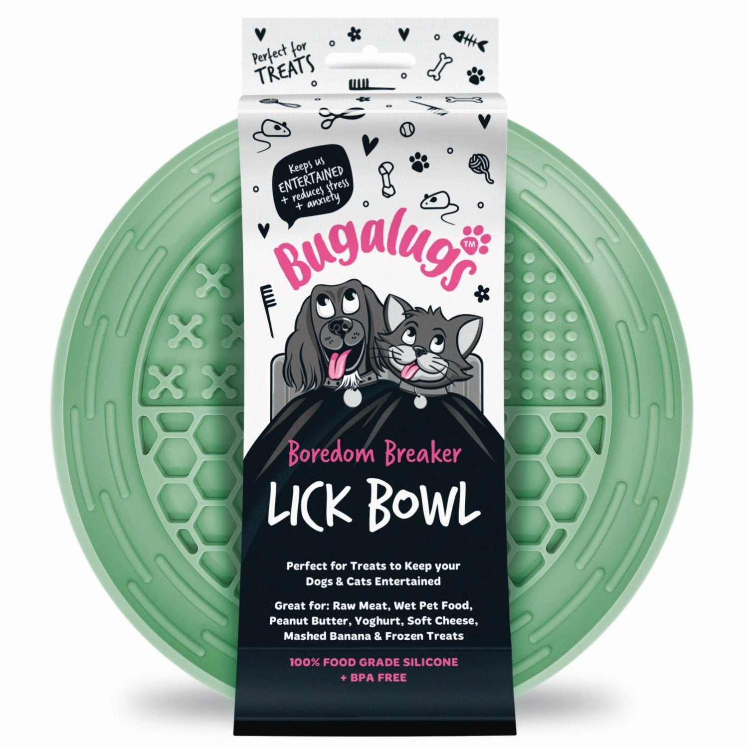 Lick Bowl for Dogs & Cats (Green)