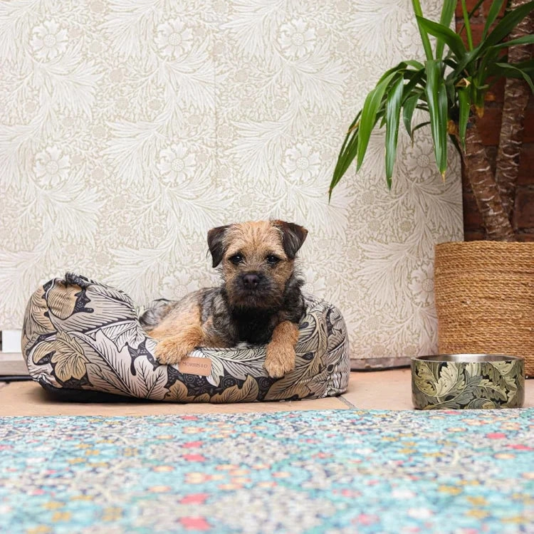 Morris & Co Acanthus Print Dog Bed