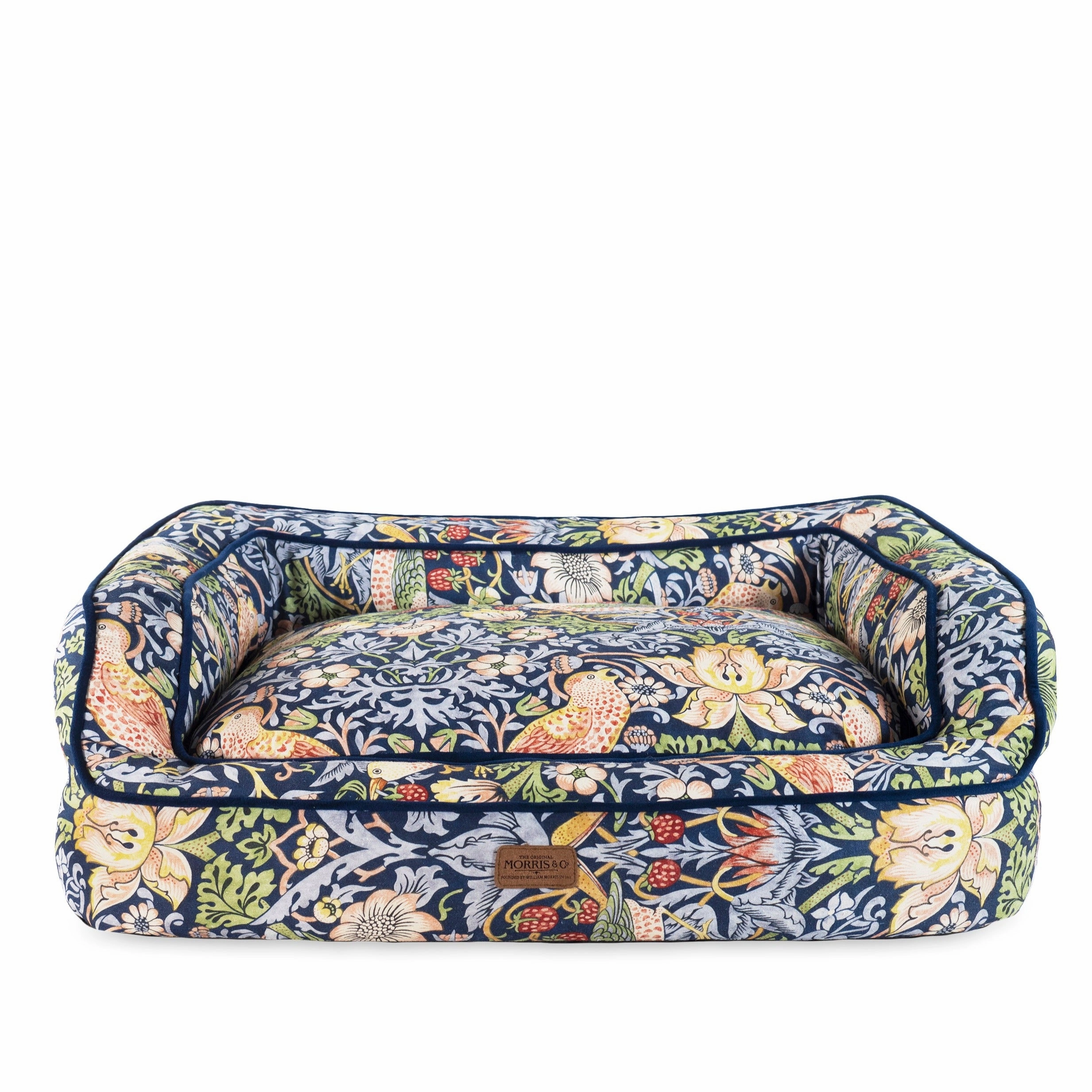Morris & Co Strawberry Thief Dark Blue Dog Sofa Bed