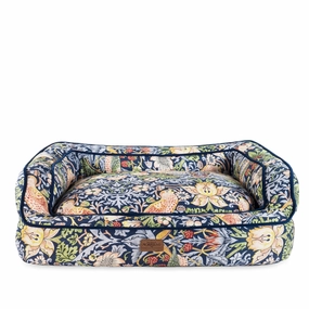 Morris & Co Strawberry Thief Dark Blue Dog Sofa Bed