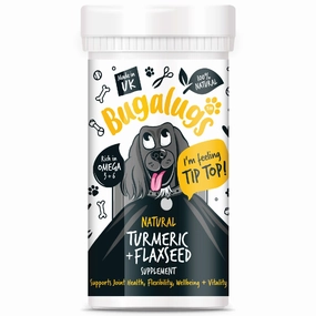Natural Turmeric & Flaxseed Powder Supplement for Dogs (70g)