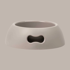 Pappy Bone Dog Bowl Dove Grey