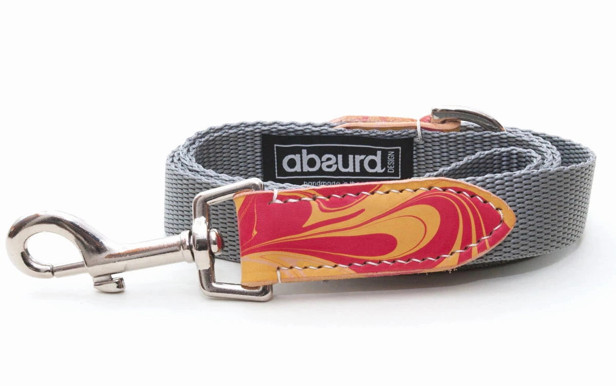 Patterned Leather Dog Leads