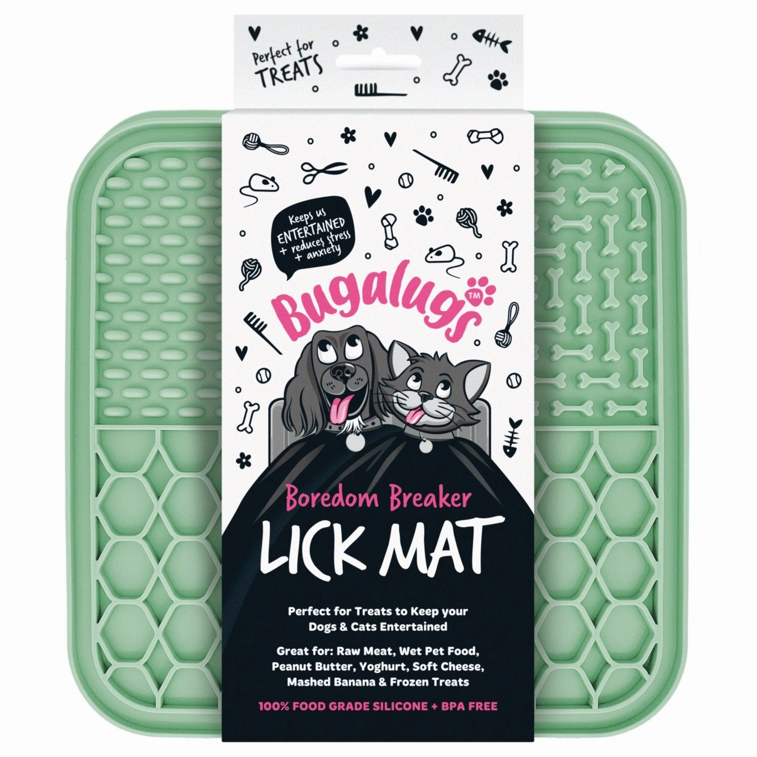 Pet Lick Mat for Dogs & Cats (Green)