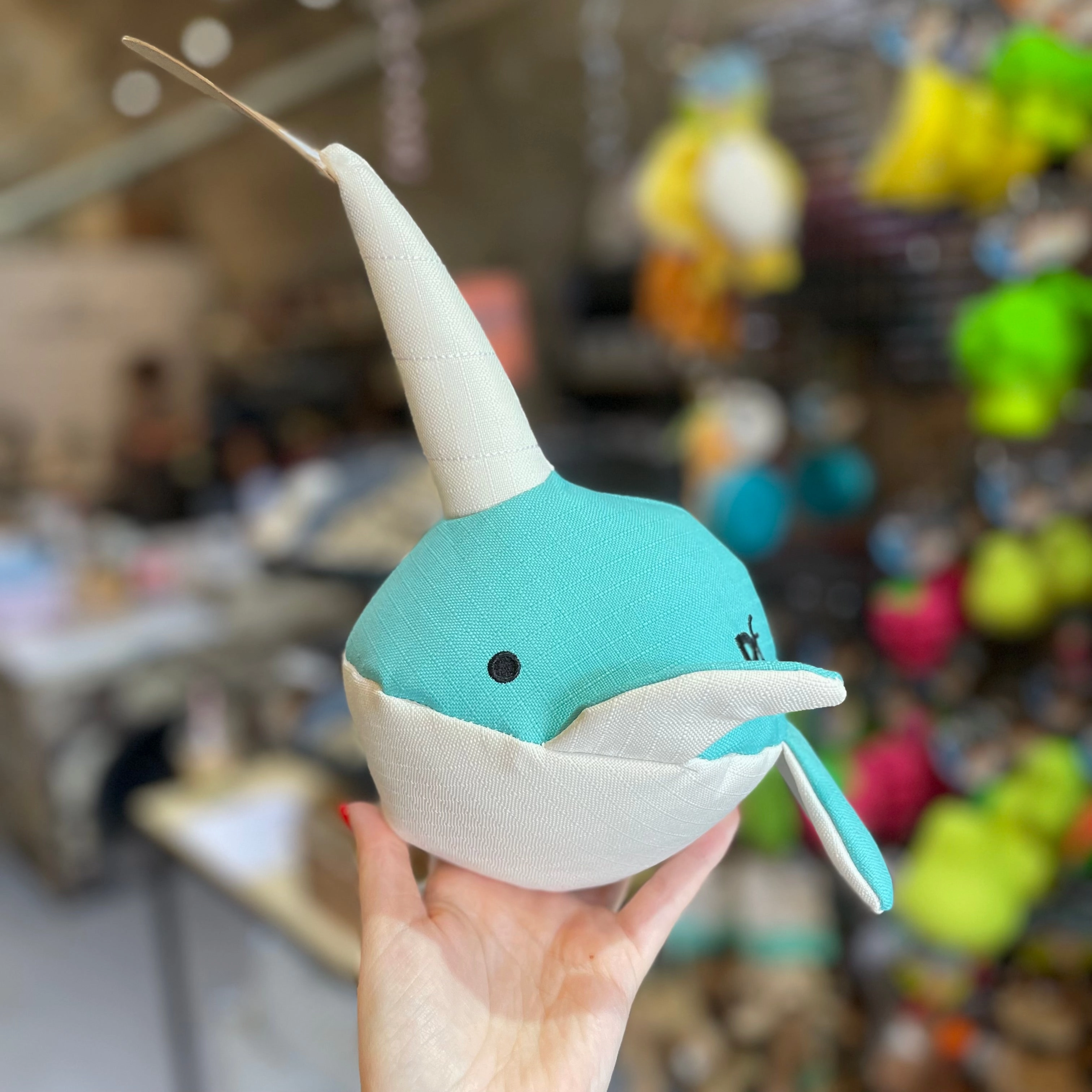 PetFace Planet OceanCycle Niya Narwhal Dog Toy