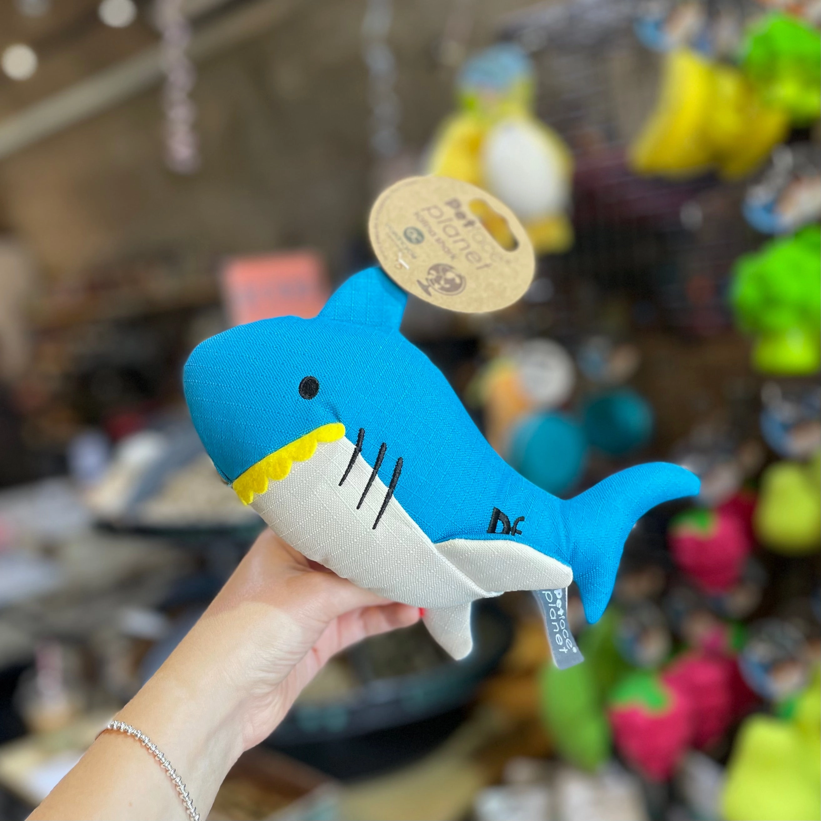 PetFace Planet OceanCycle Salina Shark Dog Toy