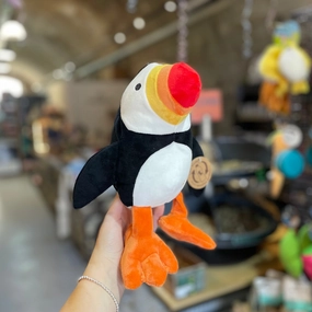 PetFace Planet Pana Puffin Plush Dog Toy