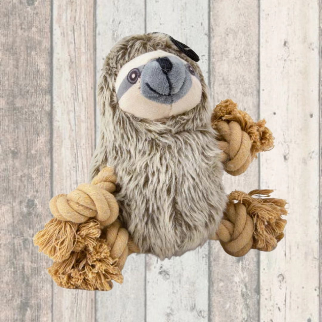 Steel Dog Sloth Roper Dog Toy