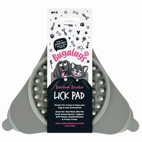 Triangle Lick Pad Licky Mat for Dogs & Cats (Grey)