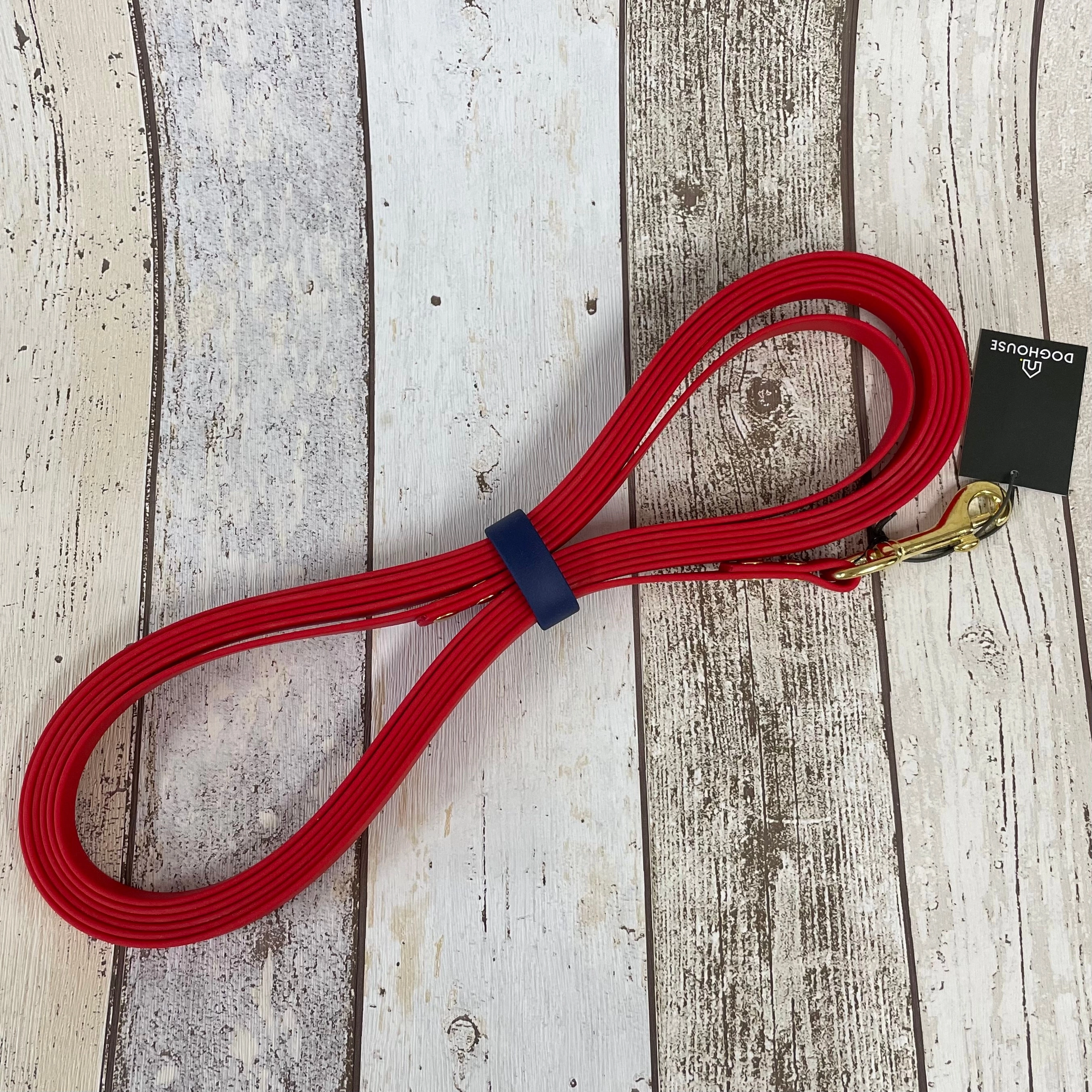 Waterproof Classic Vegan Leather Longline 5m Dog Lead