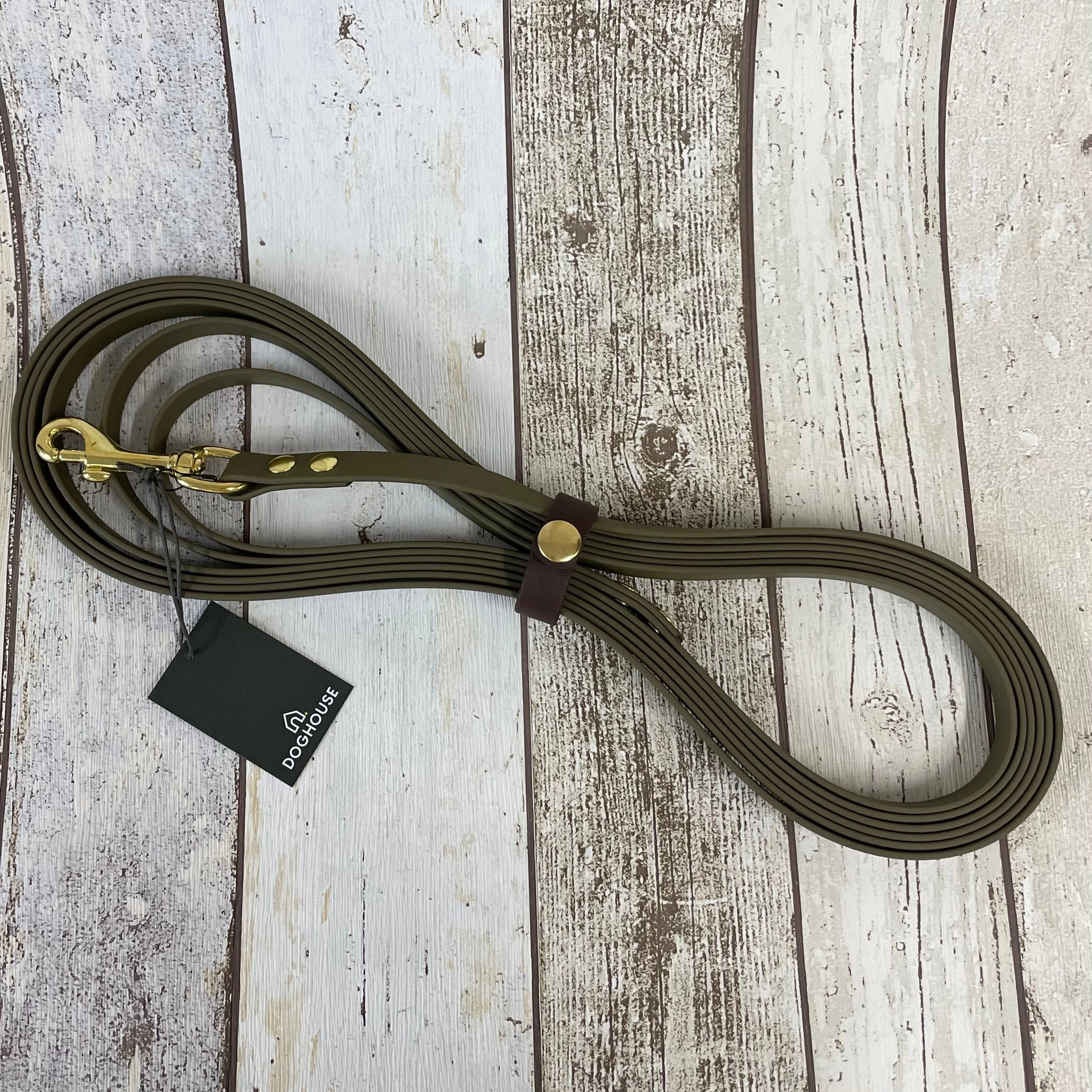 Waterproof Classic Vegan Leather Longline 5m Dog Lead