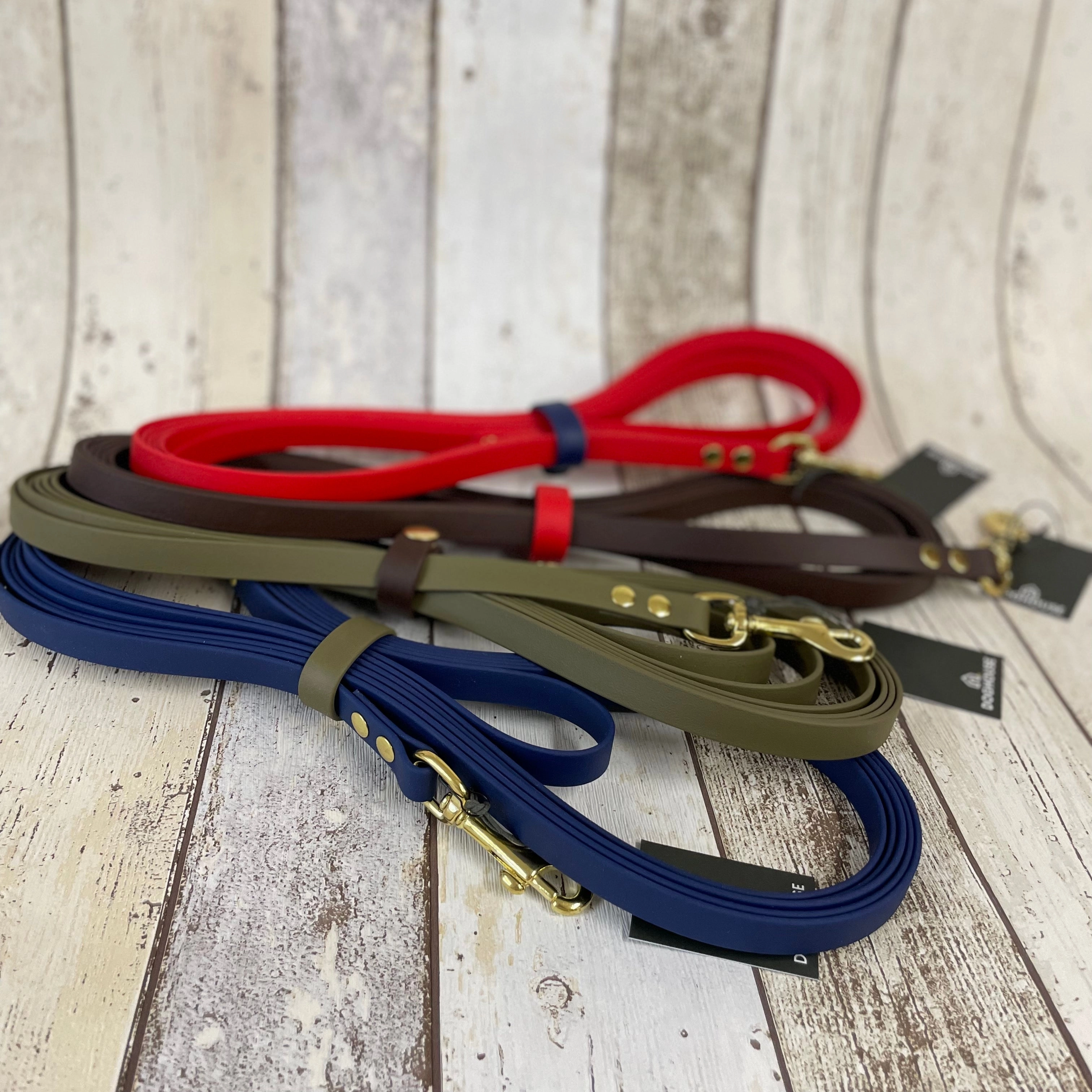 Waterproof Classic Vegan Leather Longline 5m Dog Lead