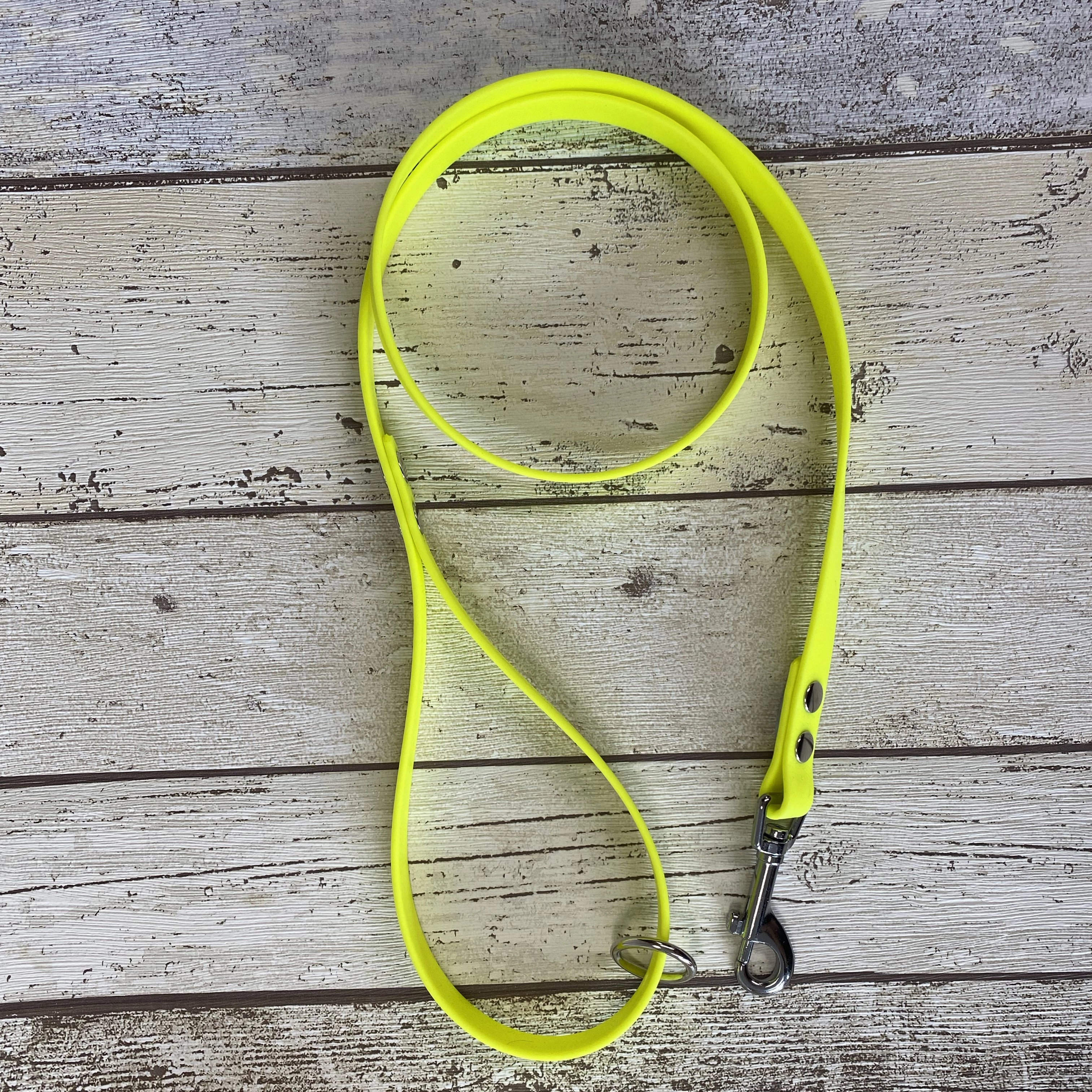 Waterproof Neon Vegan Leather Dog Lead